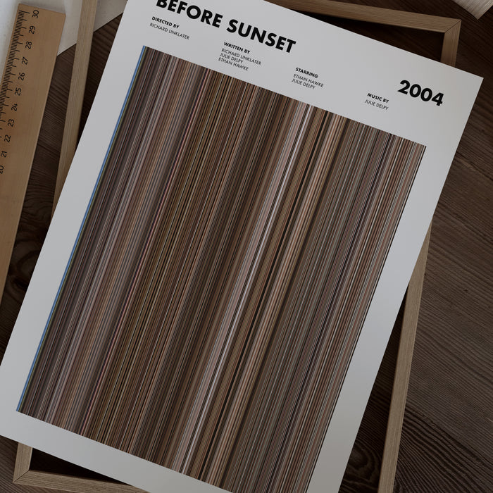 Before Sunset Movie Barcode Poster
