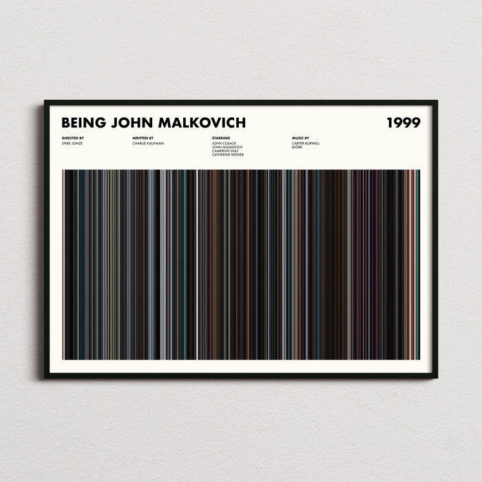 Being John Malkovich Movie Barcode Poster