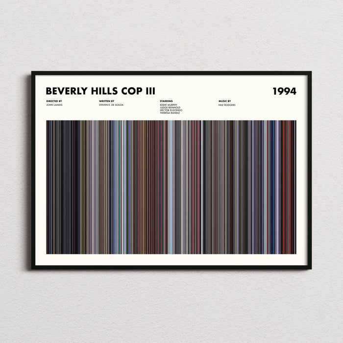 Beverly Hills Cop 3 Movie Barcode Poster