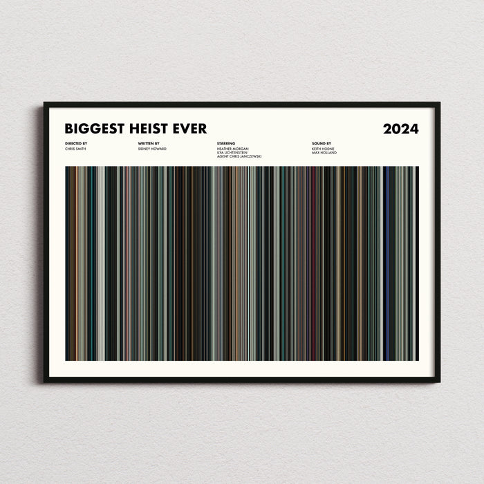 Biggest Heist Ever Movie Barcode Poster