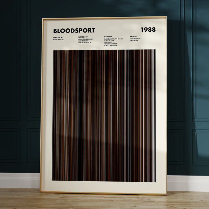 Bloodsport Movie Barcode Poster