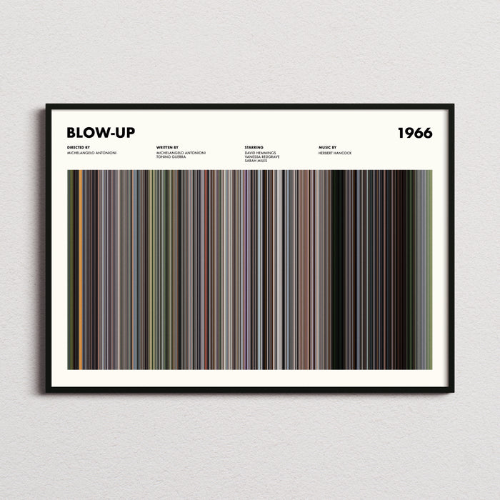 Blow-Up Movie Barcode Movie Barcode Poster