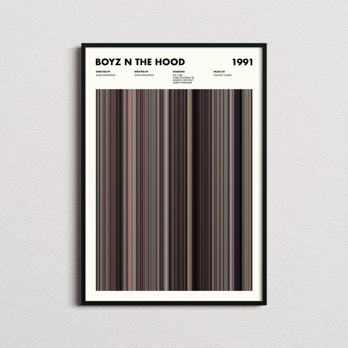 Boyz N the Hood Movie Barcode Poster