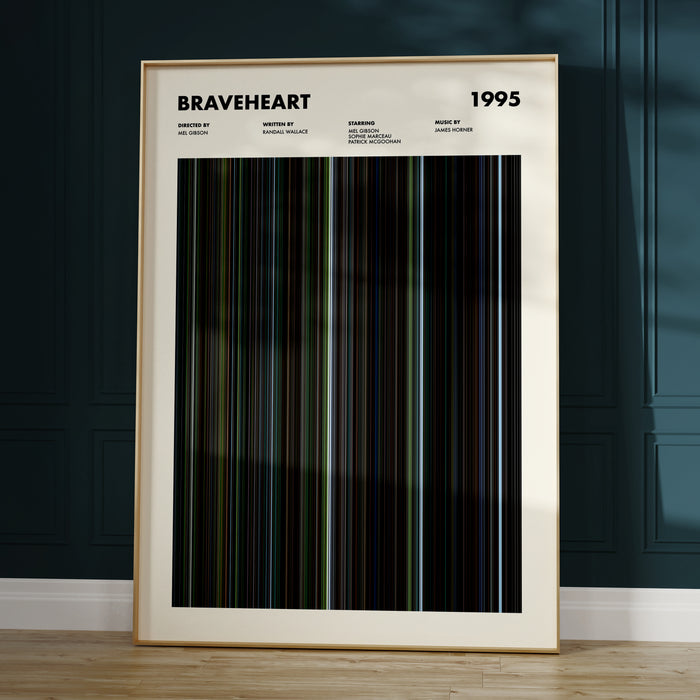 Braveheart Movie Barcode Poster