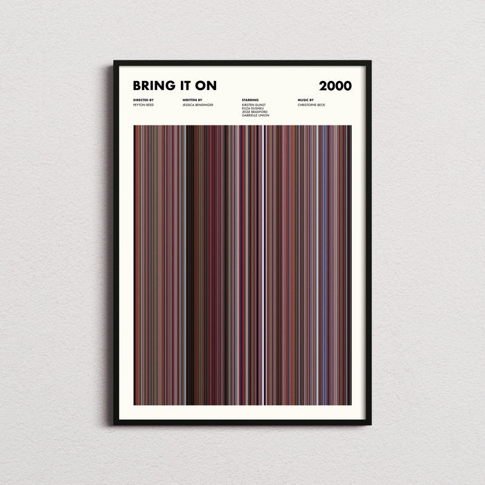 Bring It On Movie Barcode Poster