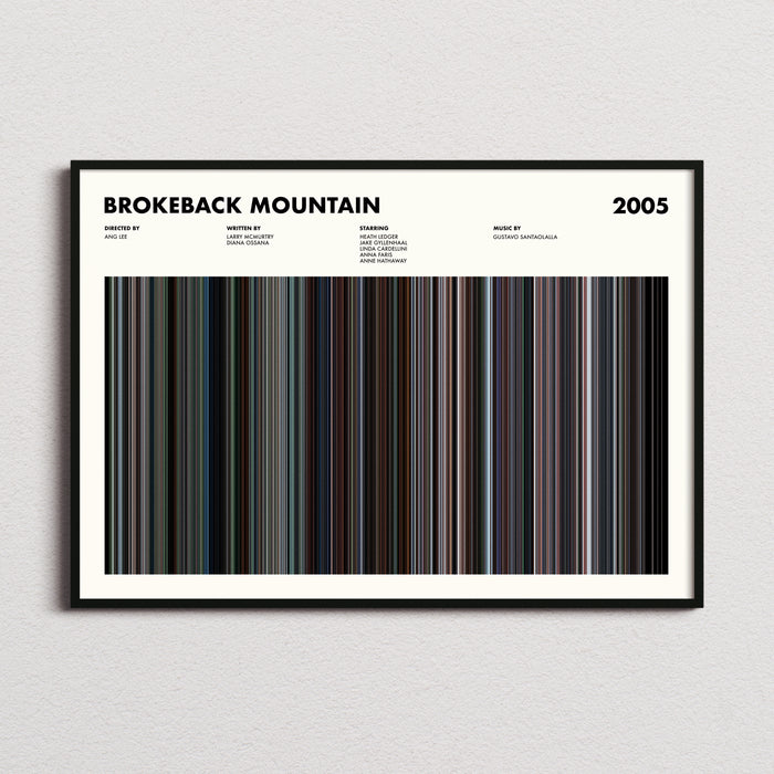 Brokeback Mountain Movie Barcode Poster