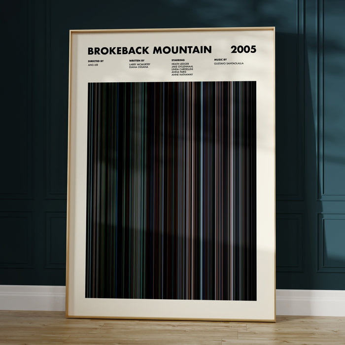 Brokeback Mountain Movie Barcode Poster