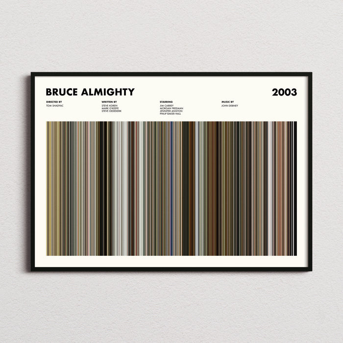 Bruce Almighty Movie Barcode Poster