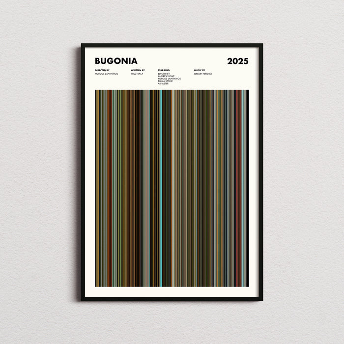 Bugonia Movie Barcode Poster