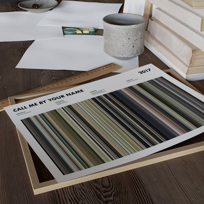 Call Me By Your Name Movie Barcode Poster