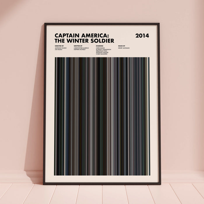 Captain America: The Winter Soldier Movie Barcode Poster