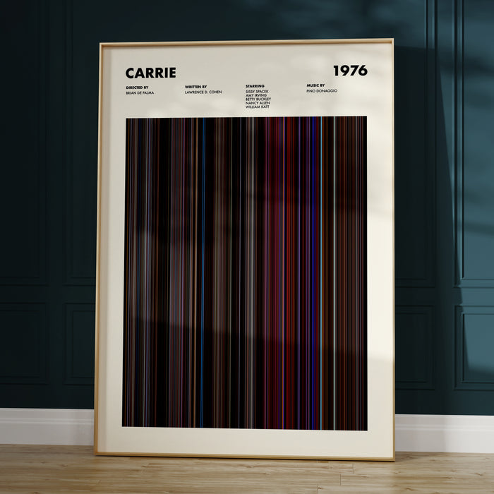 Carrie Movie Barcode Movie Barcode Poster