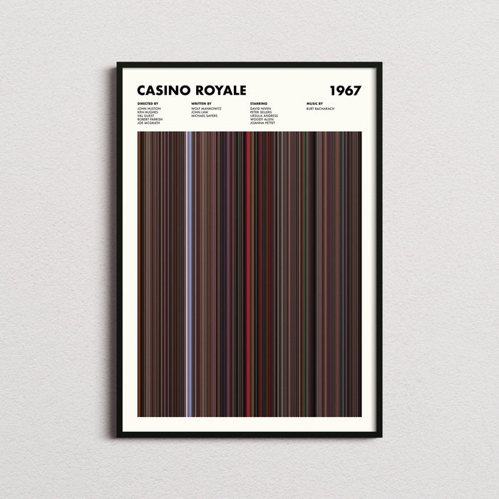 Casino Royale 1967 Movie Barcode Poster