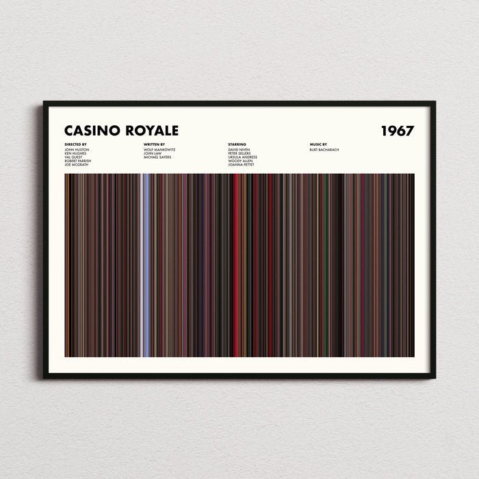 Casino Royale 1967 Movie Barcode Poster