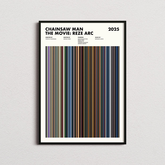 Chainsaw Man – The Movie: Reze Arc Movie Barcode Poster