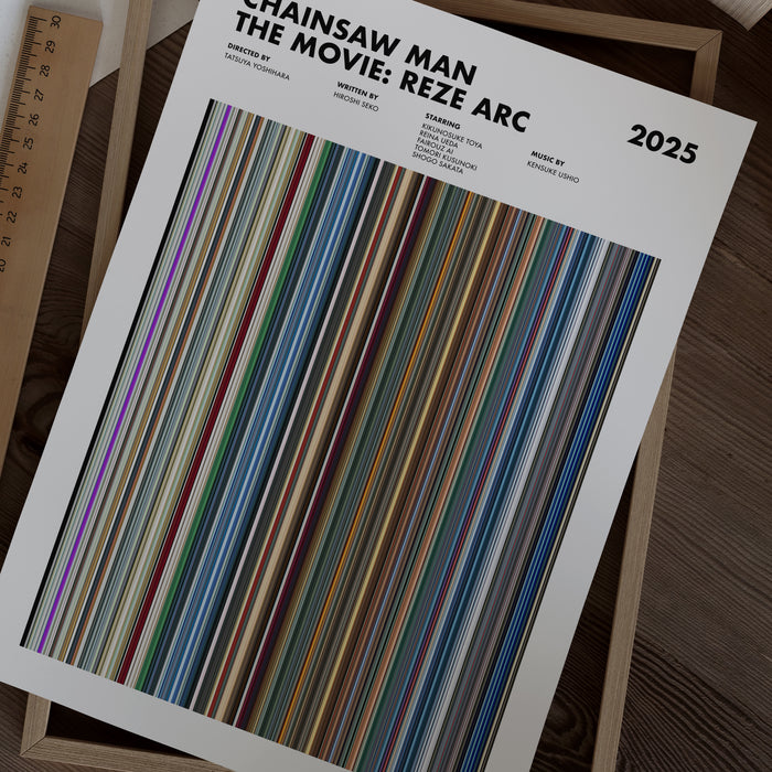 Chainsaw Man – The Movie: Reze Arc Movie Barcode Poster