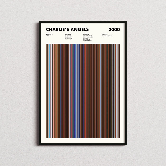 Charlies Angels Movie Barcode Poster
