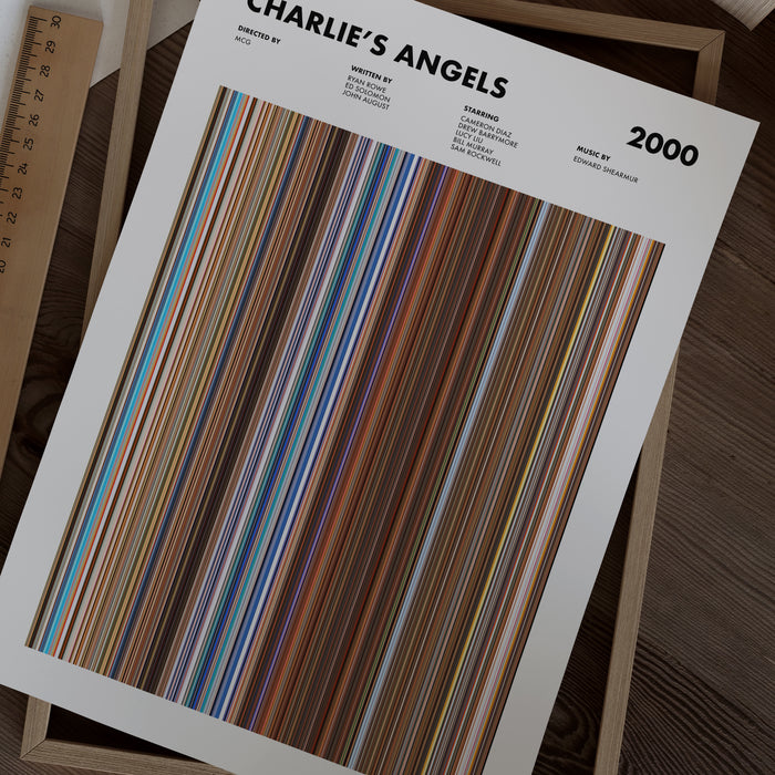Charlies Angels Movie Barcode Poster