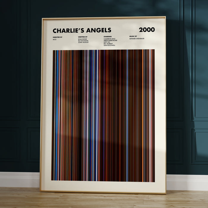 Charlies Angels Movie Barcode Poster
