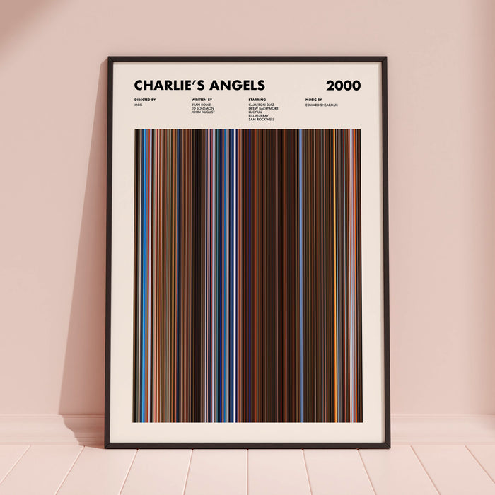 Charlies Angels Movie Barcode Poster