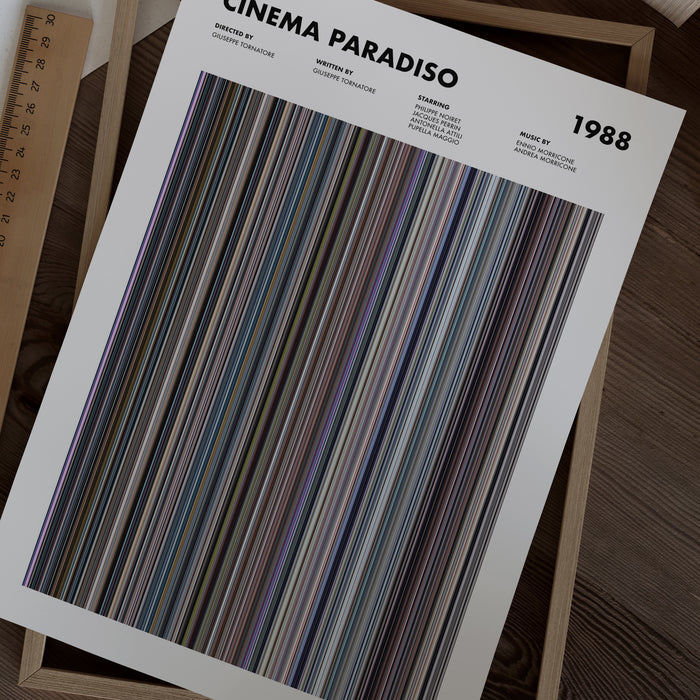 Cinema Paradiso Movie Barcode Poster