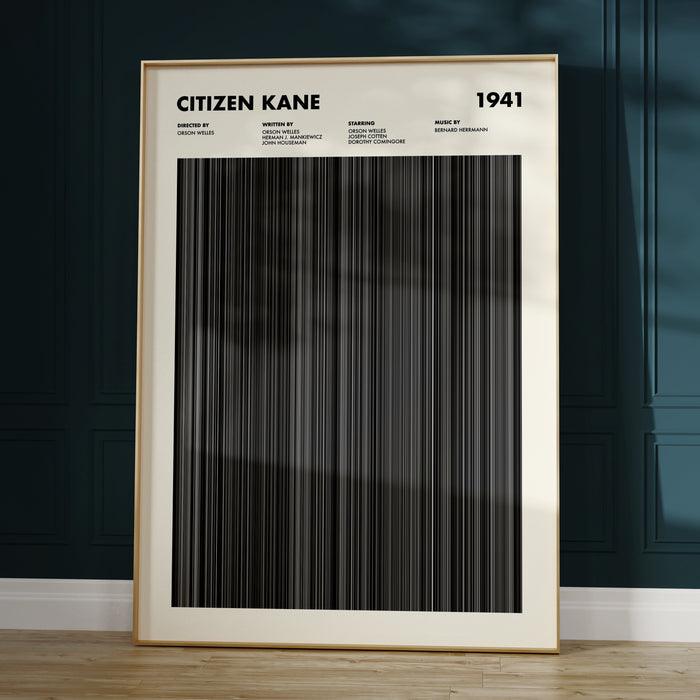 Citizen Kane Movie Barcode Poster