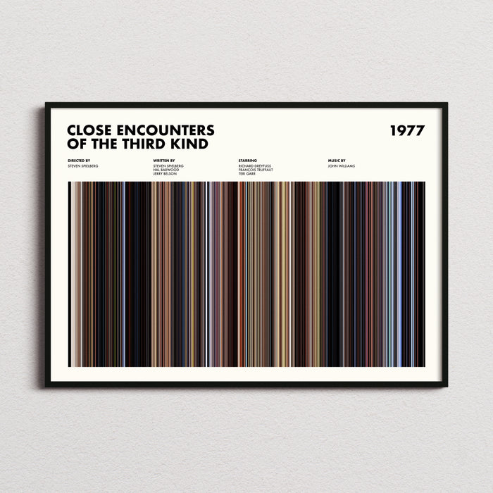 Close Encounters of the Third Kind Movie Barcode Poster