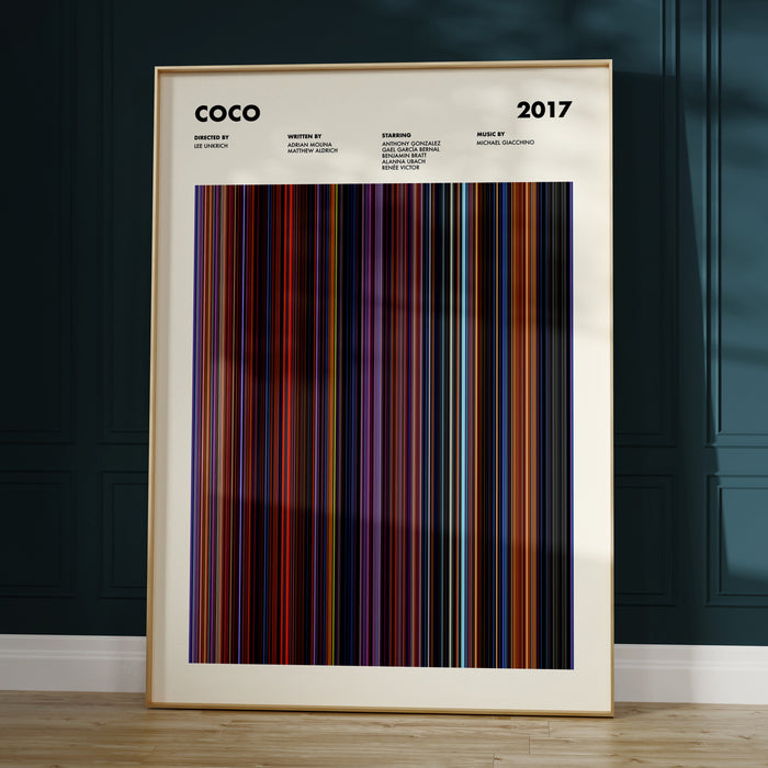 Coco Movie Barcode Poster
