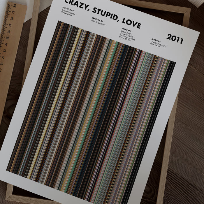 Crazy Stupid Love Movie Barcode Poster