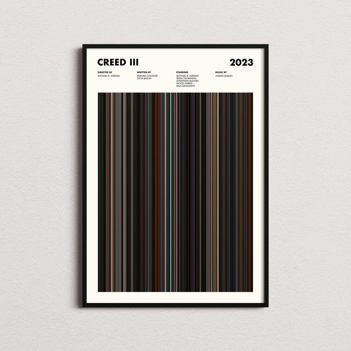 Creed 3 Movie Barcode Poster
