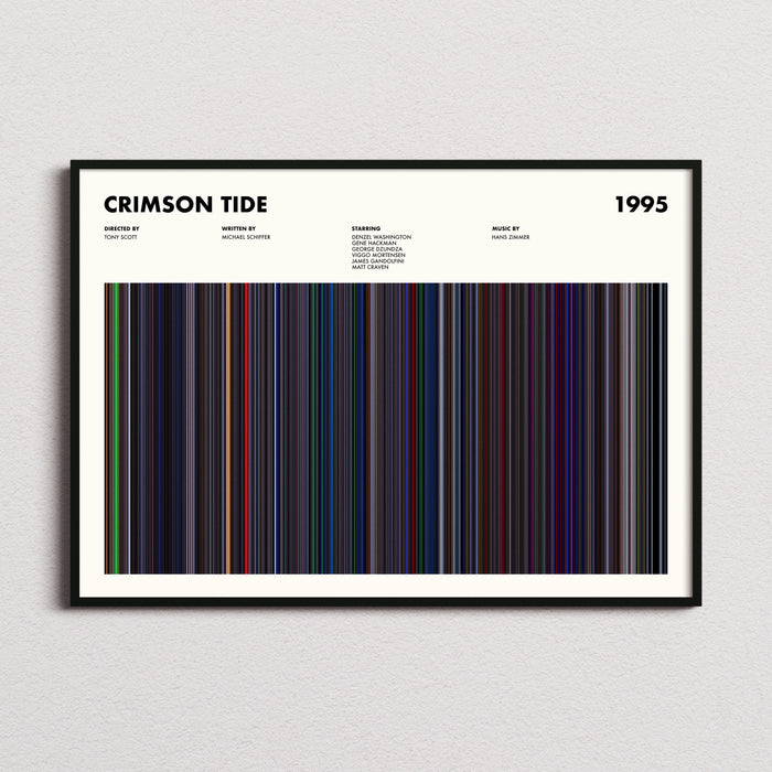 Crimson Tide Movie Barcode Poster