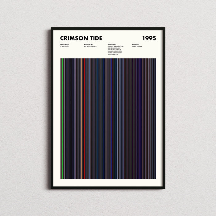 Crimson Tide Movie Barcode Poster