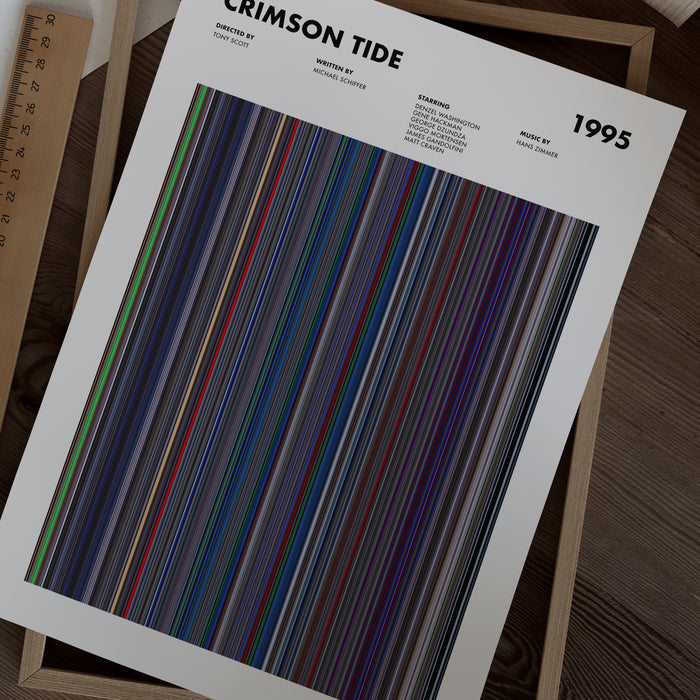 Crimson Tide Movie Barcode Poster