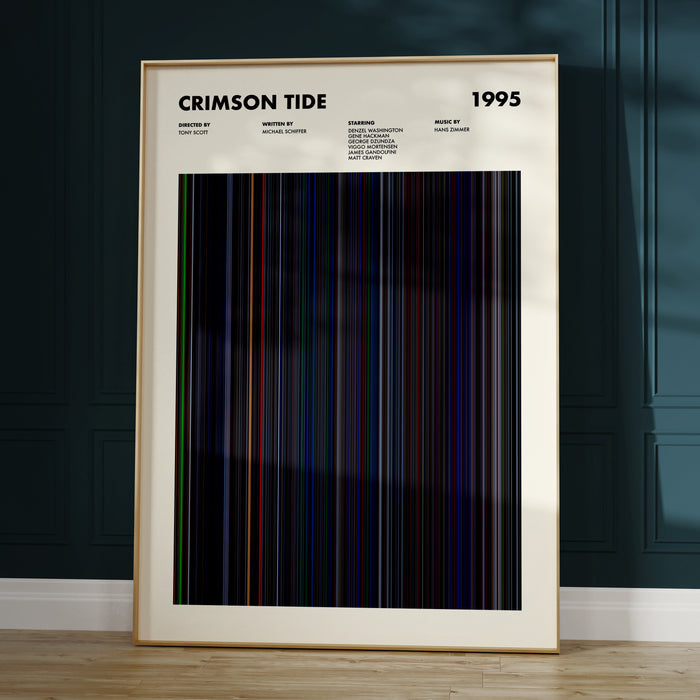 Crimson Tide Movie Barcode Poster