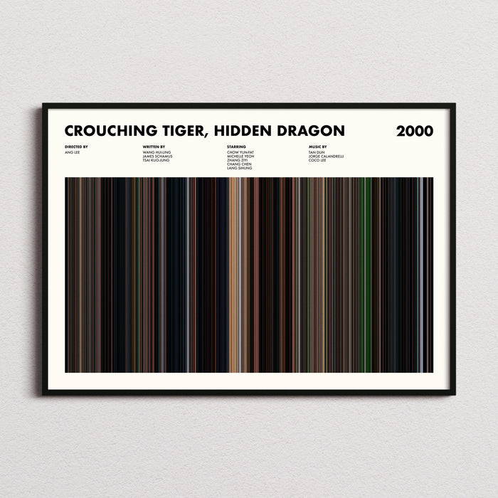 Crouching Tiger Hidden Dragon Movie Barcode Poster