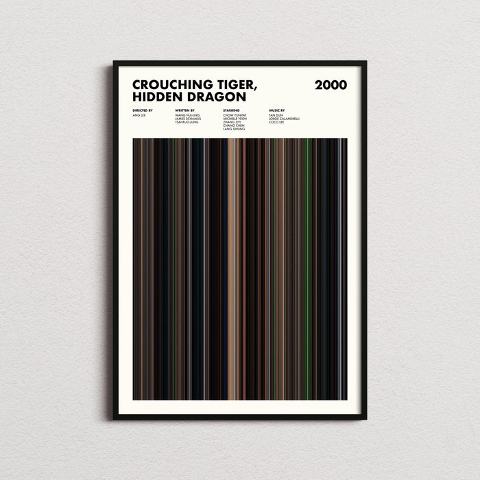 Crouching Tiger Hidden Dragon Movie Barcode Poster