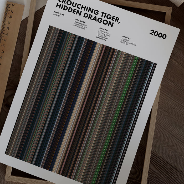 Crouching Tiger Hidden Dragon Movie Barcode Poster