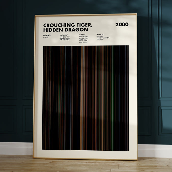 Crouching Tiger Hidden Dragon Movie Barcode Poster