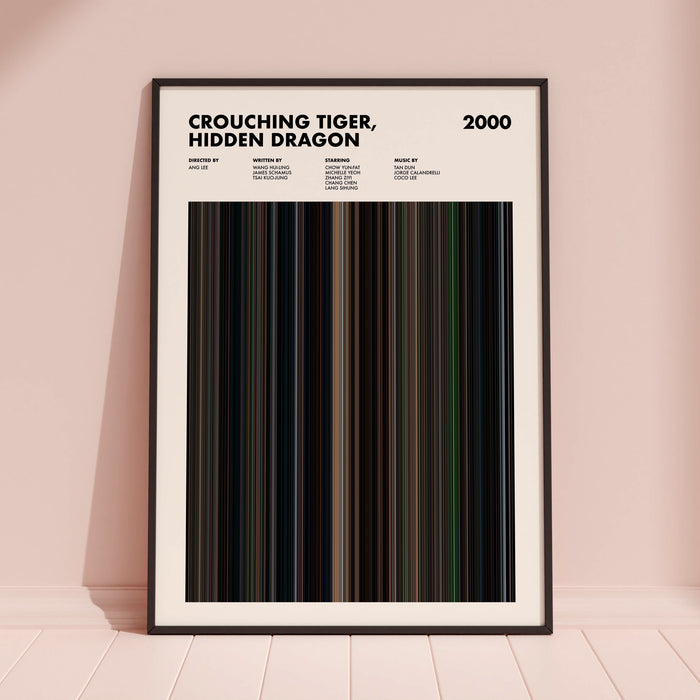 Crouching Tiger Hidden Dragon Movie Barcode Poster