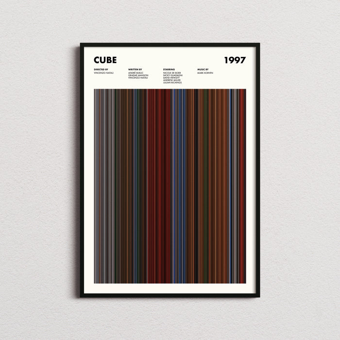 Cube Movie Barcode Poster