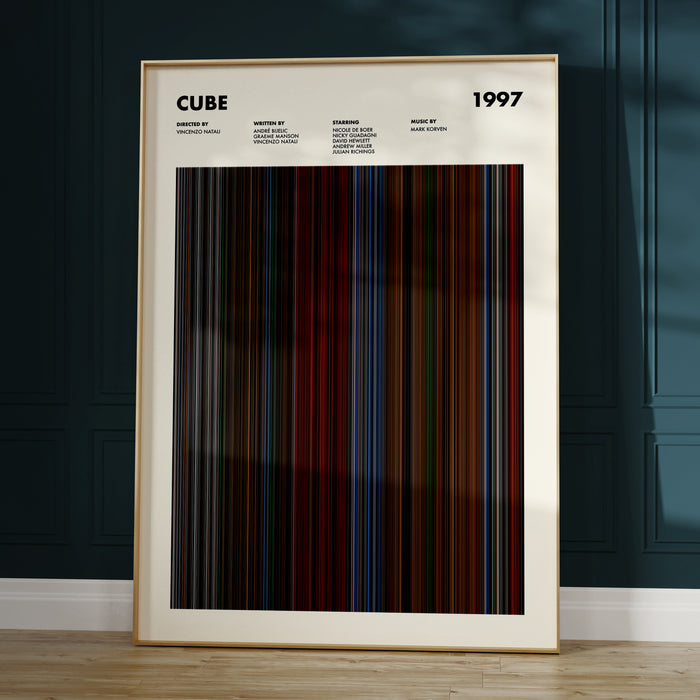 Cube Movie Barcode Poster