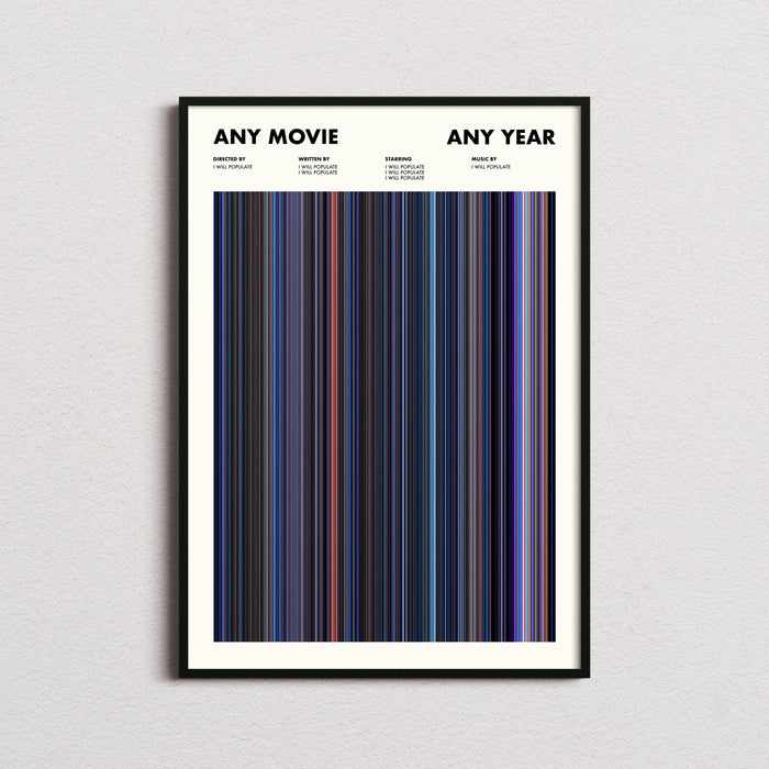 Custom Movie Barcode Poster