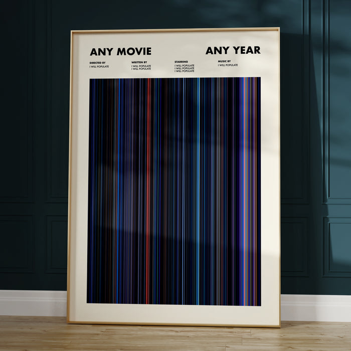 Custom Movie Barcode Poster
