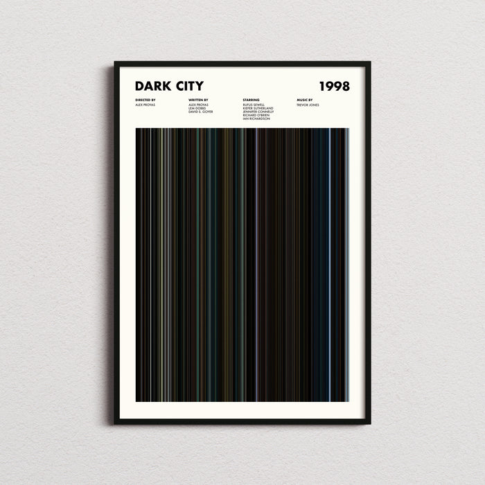Dark City Movie Barcode Poster