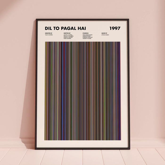 Dil To Pagal Hai Movie Barcode Poster