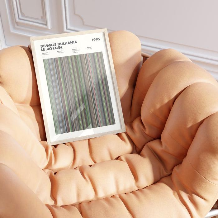 Dilwale Dulhania Le Jayenge Movie Barcode Poster
