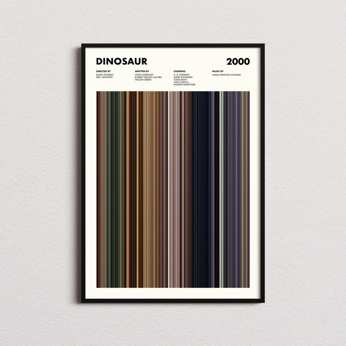 Dinosaur Movie Barcode Poster