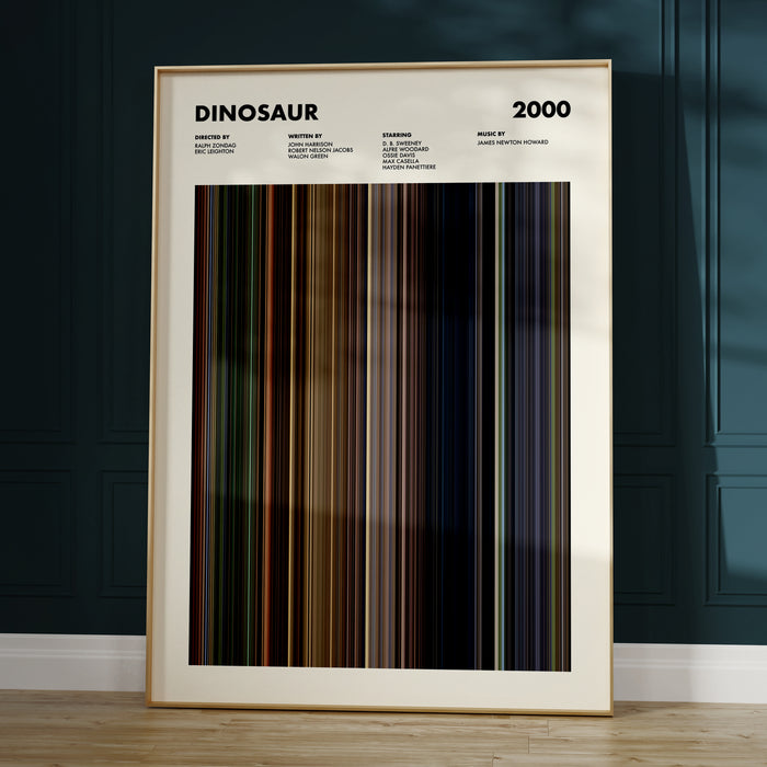 Dinosaur Movie Barcode Poster