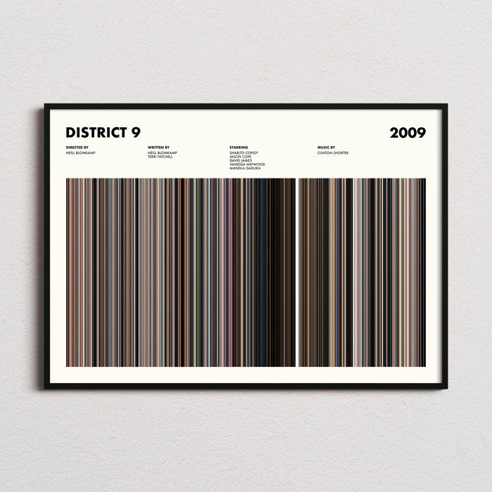 District 9 Movie Barcode Poster