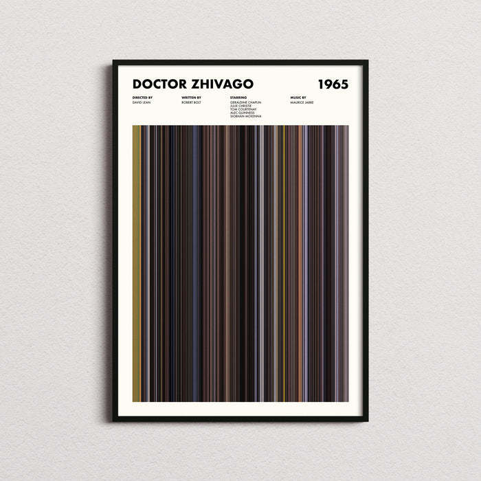 Doctor Zhivago Movie Barcode Poster